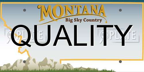 QUALITY Montana License Plate