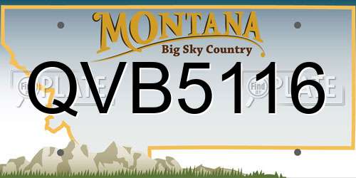 QVB5116 Montana License Plate