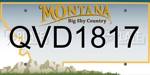 QVD1817 Montana License Plate