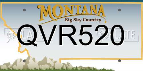 QVR520 Montana License Plate