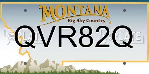 QVR82Q Montana License Plate