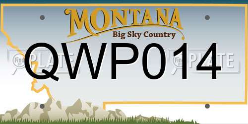 QWP014 Montana License Plate