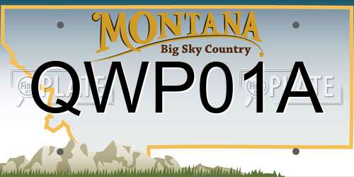 QWP01A Montana License Plate