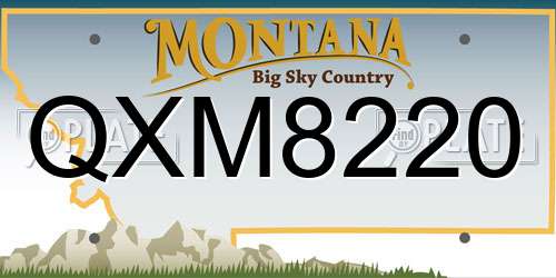 QXM8220 Montana License Plate