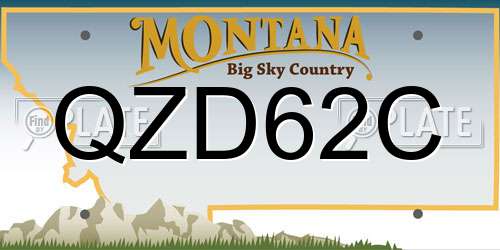 QZD62C Montana License Plate