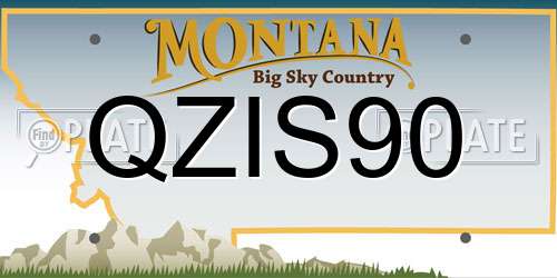 QZIS90 Montana License Plate