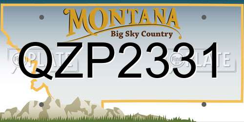 QZP2331 Montana License Plate