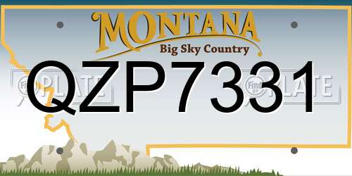 QZP7331 Montana License Plate