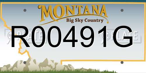 R00491G Montana License Plate