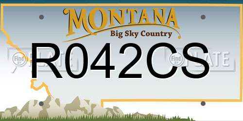 R042CS Montana License Plate