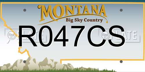 R047CS Montana License Plate