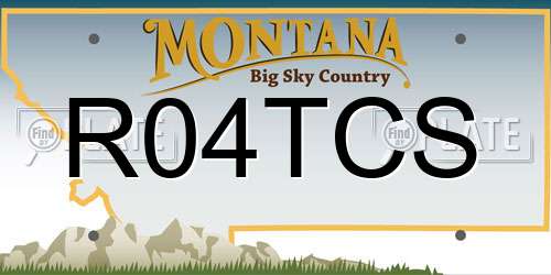 R04TCS Montana License Plate