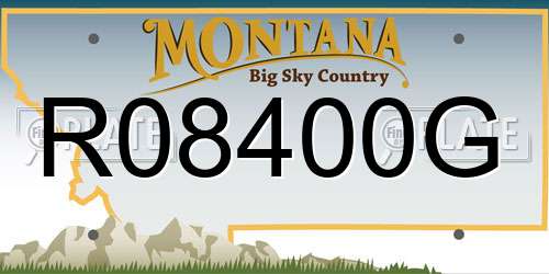 R08400G Montana License Plate