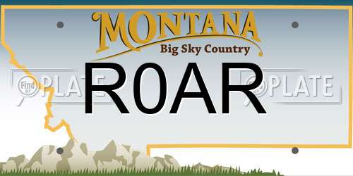 R0AR Montana License Plate