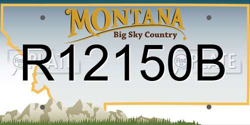 R12150B Montana License Plate