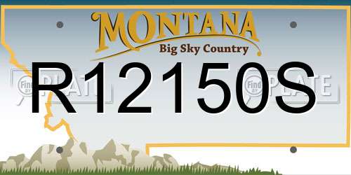 R12150S Montana License Plate