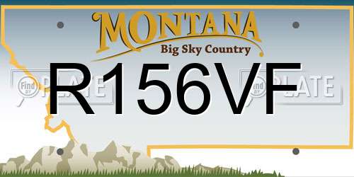 R156VF Montana License Plate