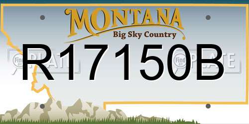 R17150B Montana License Plate