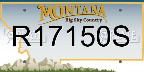 R17150S Montana License Plate