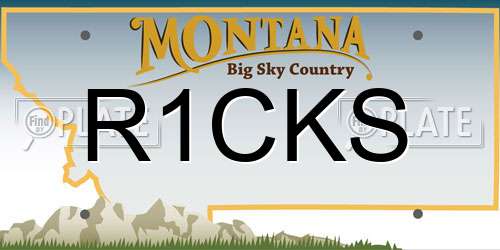 R1CKS Montana License Plate