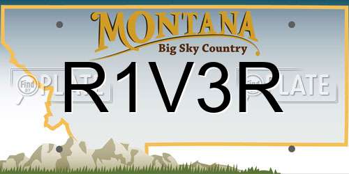R1V3R Montana License Plate