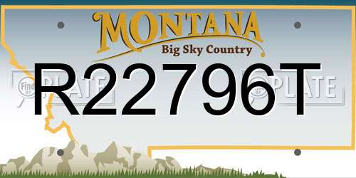 R22796T Montana License Plate