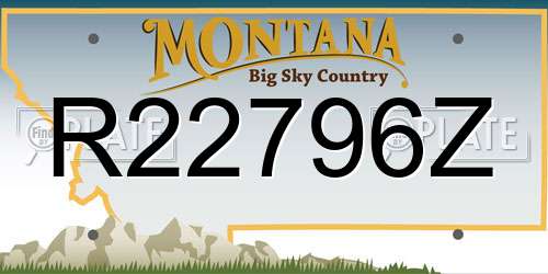 R22796Z Montana License Plate