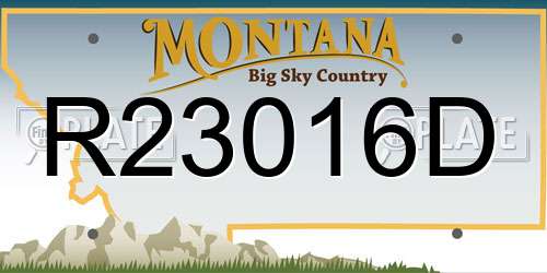 R23016D Montana License Plate