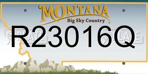 R23016Q Montana License Plate