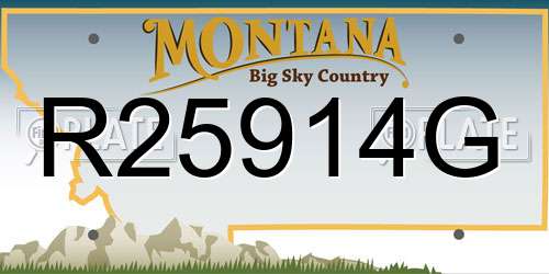 R25914G Montana License Plate