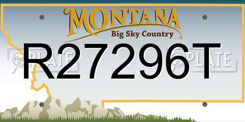 R27296T Montana License Plate