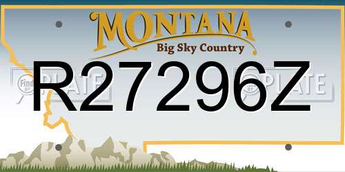 R27296Z Montana License Plate