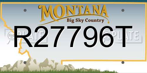 R27796T Montana License Plate