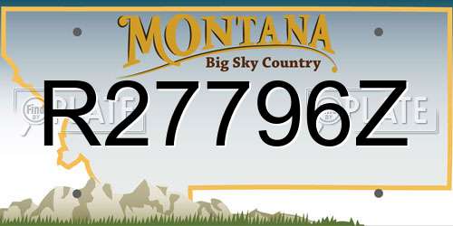 R27796Z Montana License Plate
