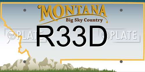 R33D Montana License Plate