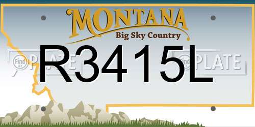 R3415L Montana License Plate