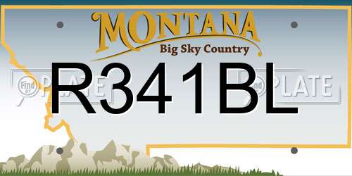 R341BL Montana License Plate