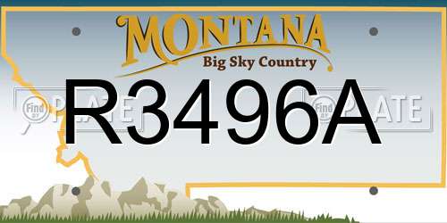 R3496A Montana License Plate