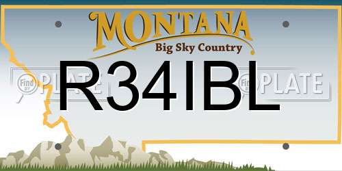 R34IBL Montana License Plate