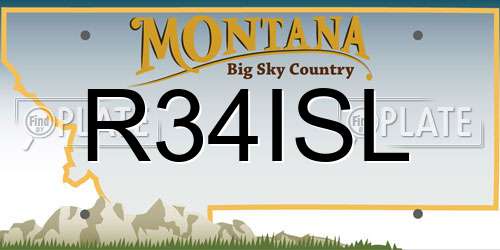 R34ISL Montana License Plate