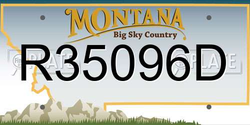 R35096D Montana License Plate