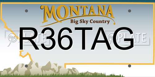R36TAG Montana License Plate