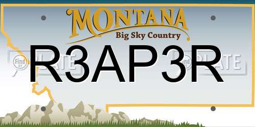 R3AP3R Montana License Plate