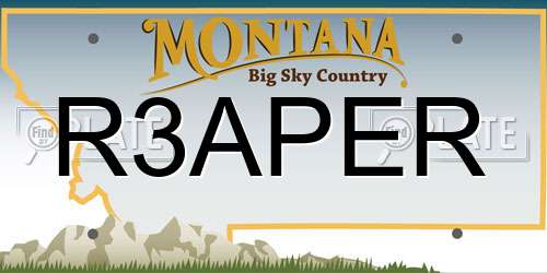 R3APER Montana License Plate