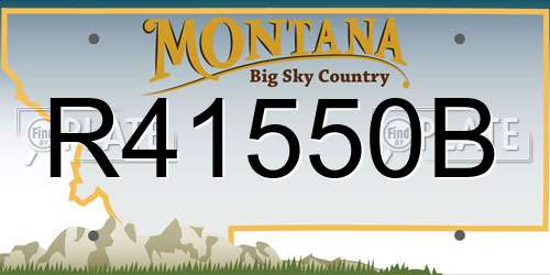 R41550B Montana License Plate