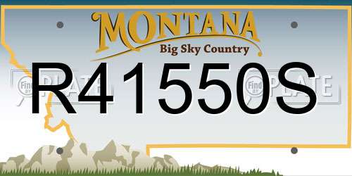 R41550S Montana License Plate