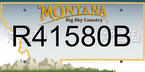 R41580B Montana License Plate