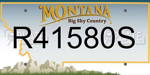 R41580S Montana License Plate