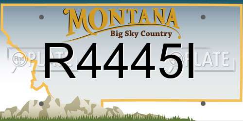 R4445I Montana License Plate