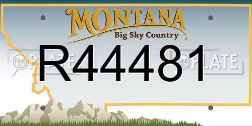 R44481 Montana License Plate